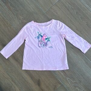 Lilly Pulitzer girls long sleeve top. Monkey with gems on palm trees.